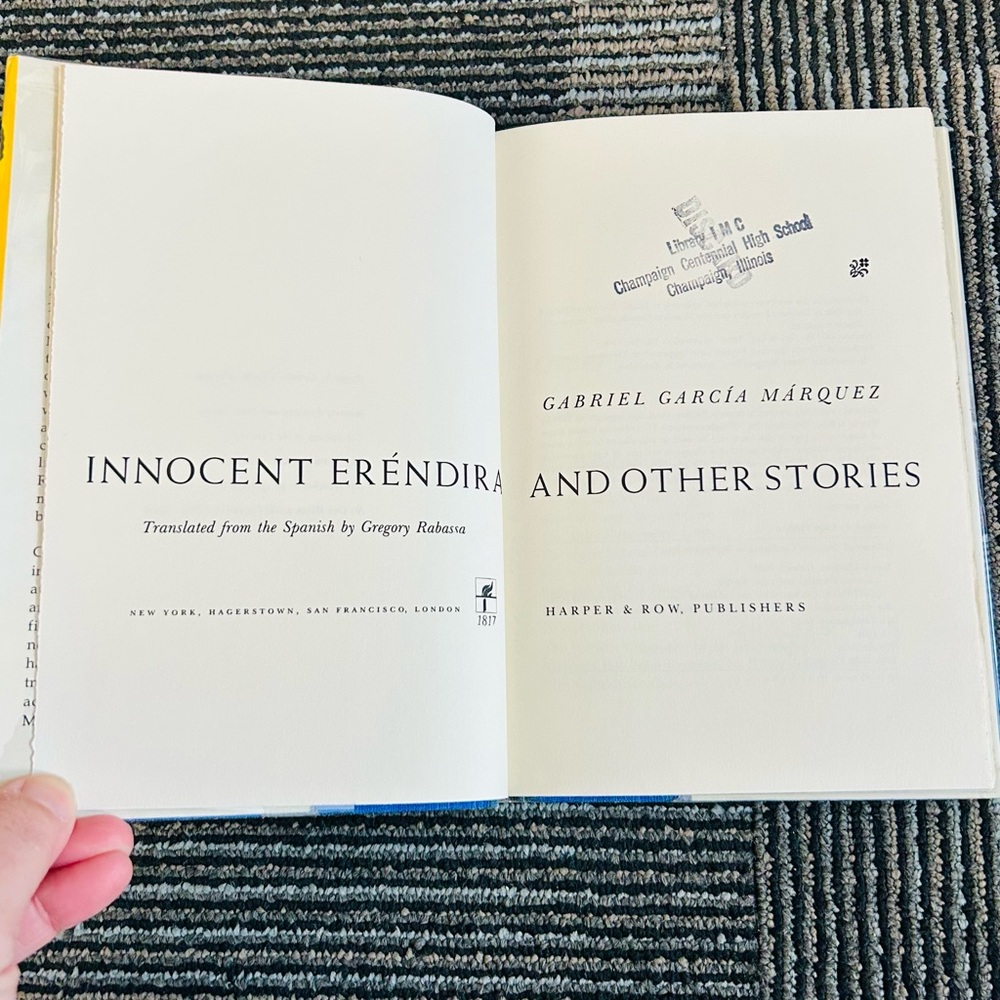 Innocent Erendira Gabriel Garcia Marquez First Ex-Library Polyester Hardcover DJ - Picture 3 of 10